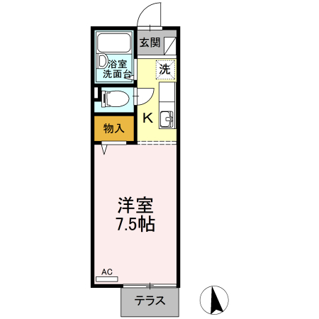 ハイツミナガワⅡの間取り