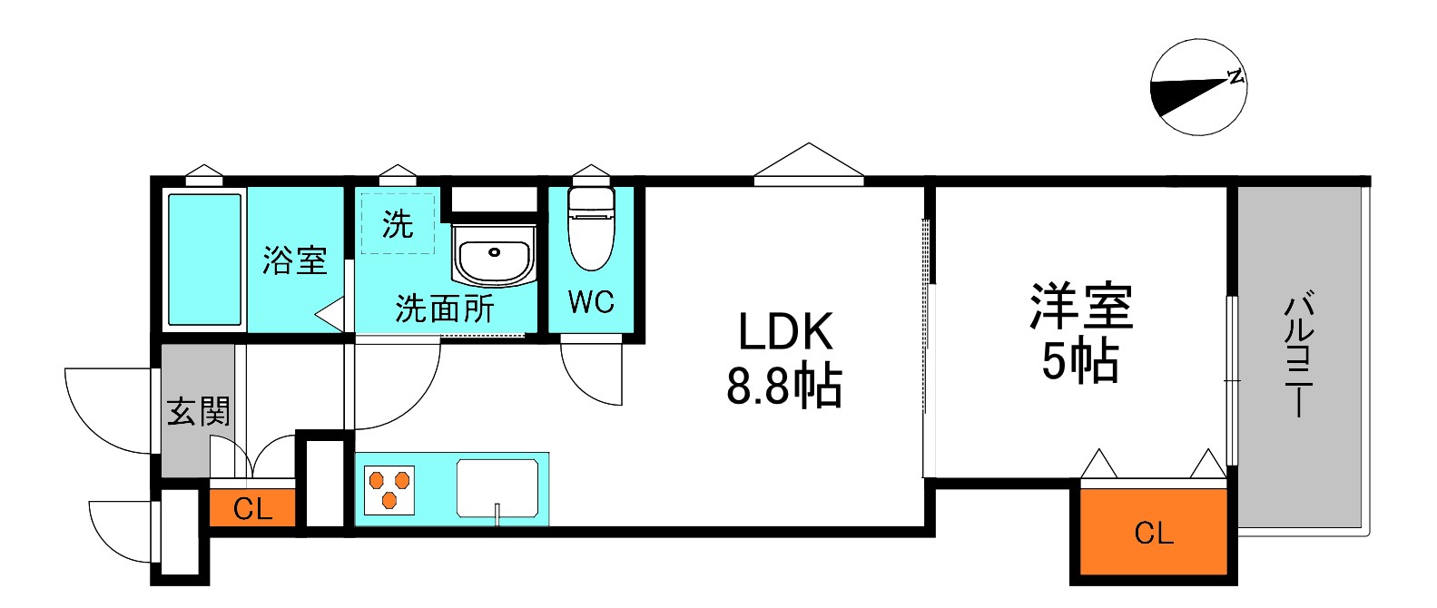 フォレストクリエオーレ上島町壱番館の間取り