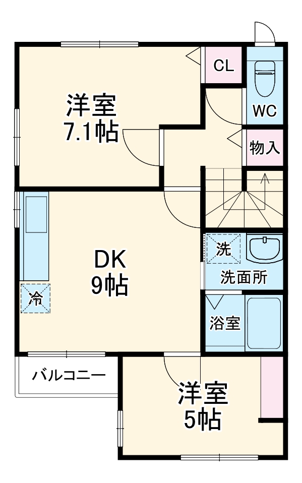 にこハイツの間取り