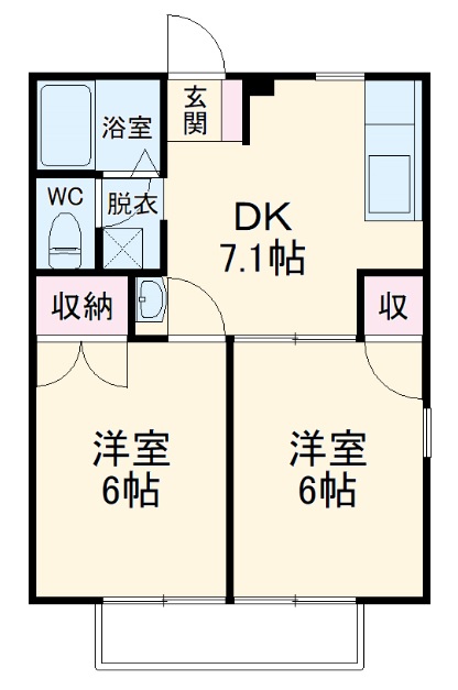 ブラウンエイトB棟の間取り