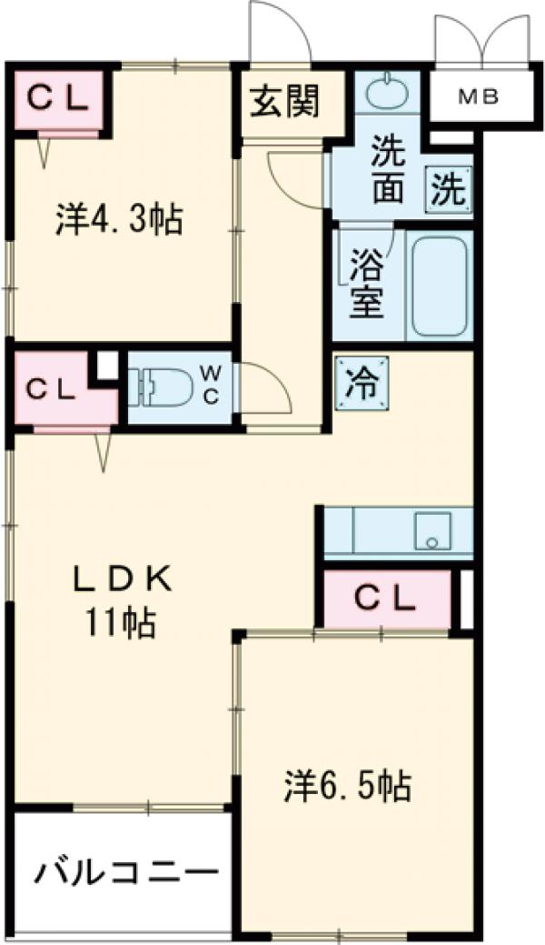 葛城レジデンスの間取り