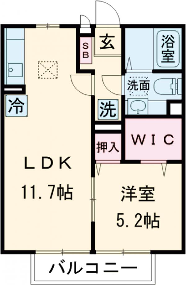アルト守谷Aの間取り