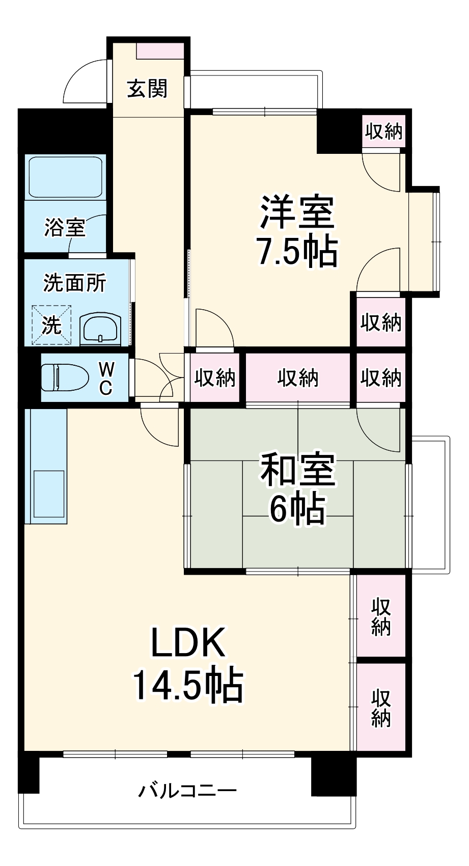 サウスヒルズ大清水の間取り
