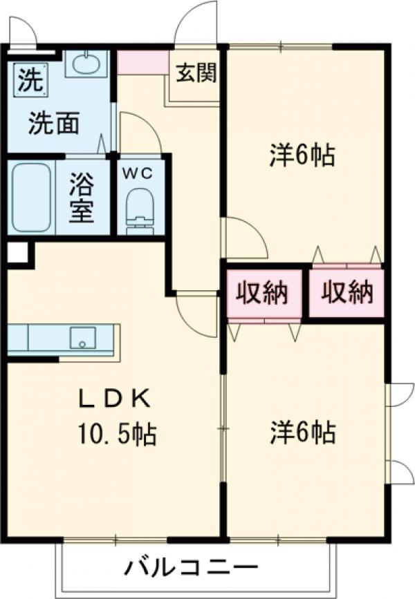 ソ・レーユＢ・202号室の間取り