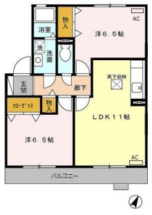 エバーグリーン Aの間取り