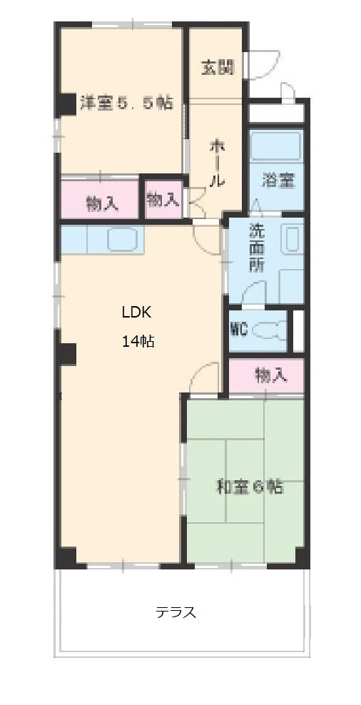 グランヒルズ横吹Aの間取り