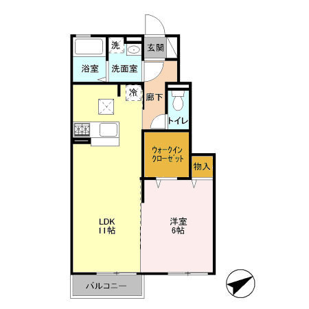 グランシャリオ Bの間取り