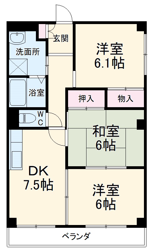 エクセルメゾンAの間取り