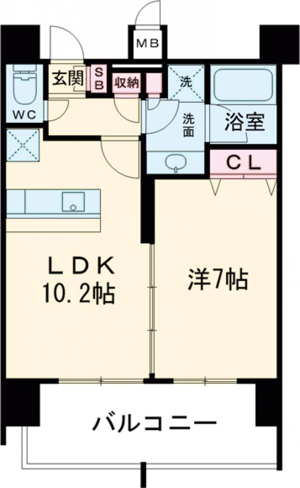 コンフォリア新宿の間取り