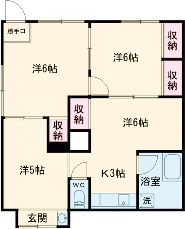 大行寺貸家の間取り