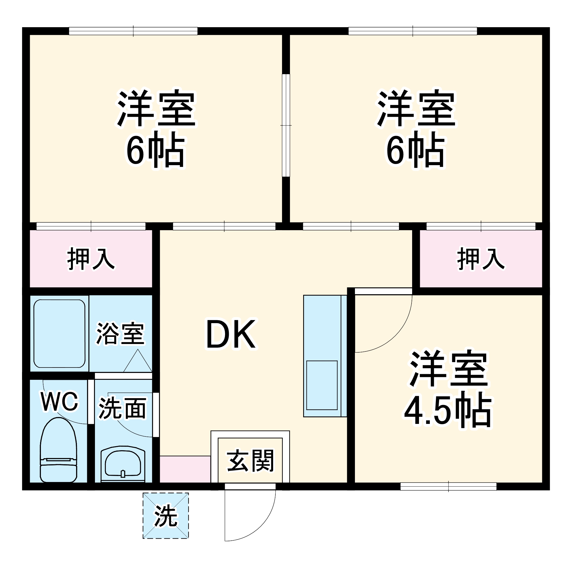 クボタハイツAの間取り