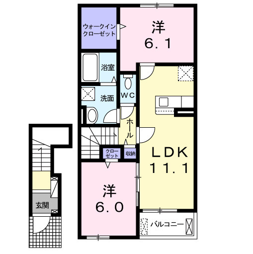 カルムアルモニーBの間取り