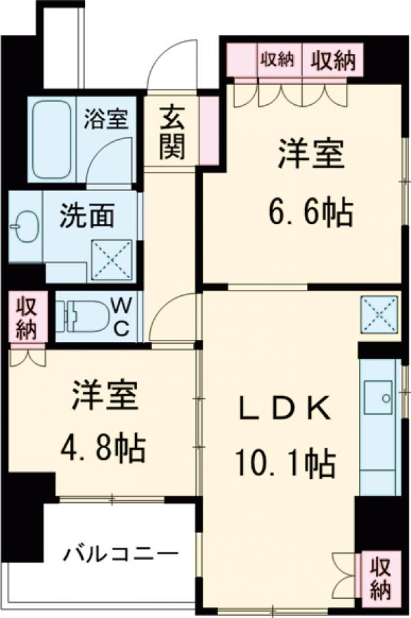 ＨＦ若松河田レジデンスの間取り