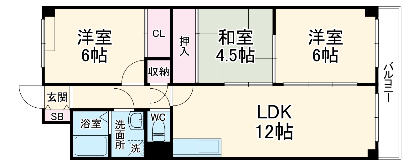 エクウス箕面の間取り