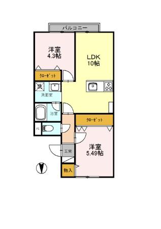 メゾン・ドゥ・パサージュの間取り