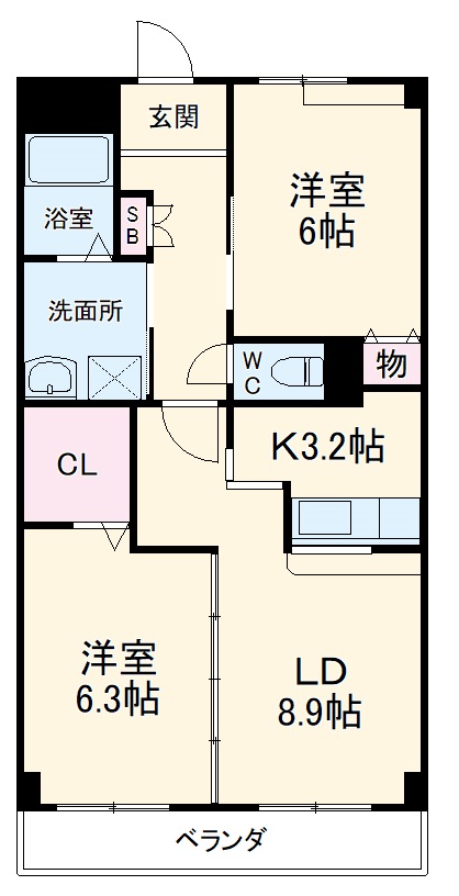 フォンティーヌⅡの間取り