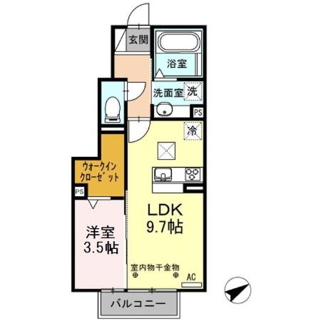 D-room三方原A棟の間取り