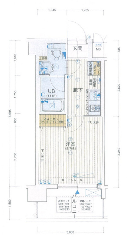 レオンコンフォート新梅田Ⅱの間取り