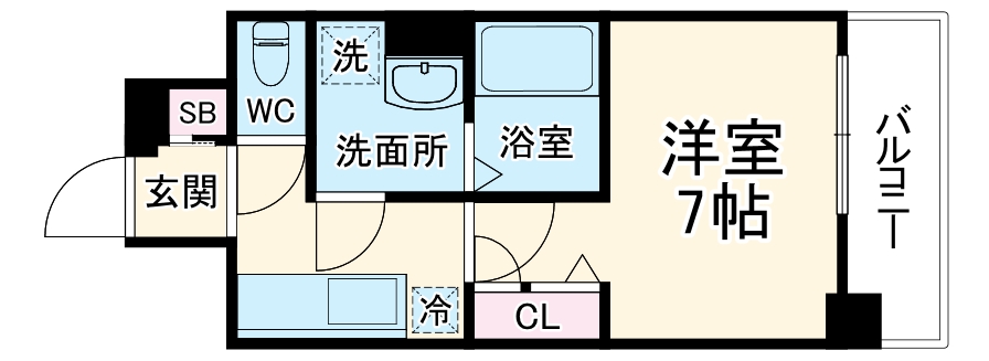 レジュールアッシュ梅田北の間取り