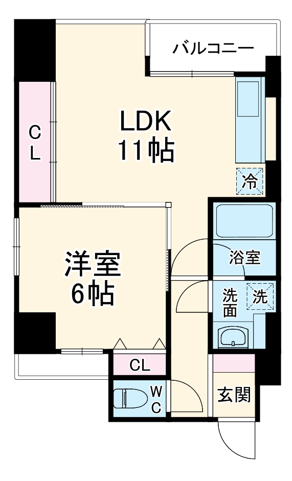 K-CRAFTUMEDA161の間取り