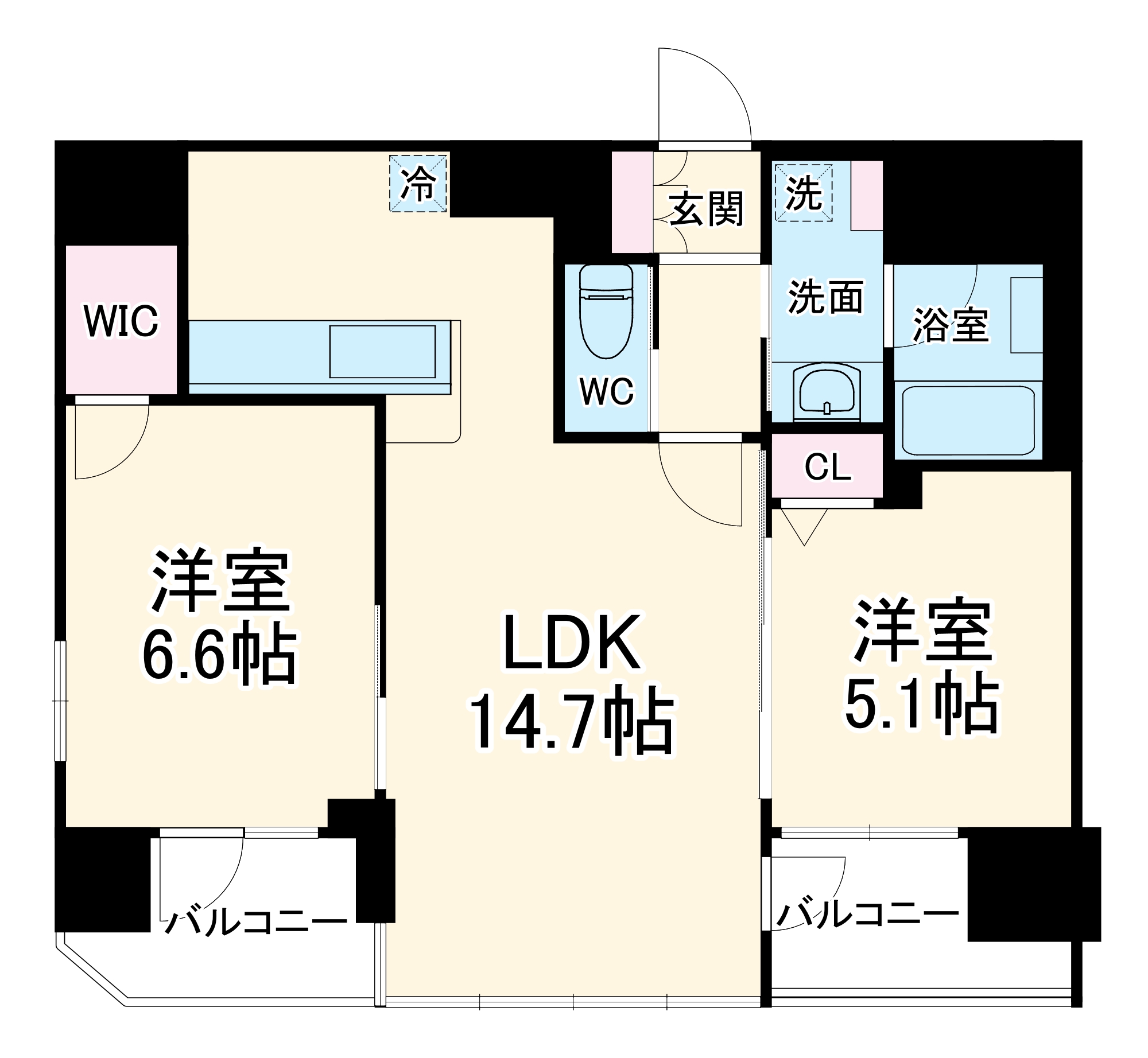 エステムプラザ梅田の間取り
