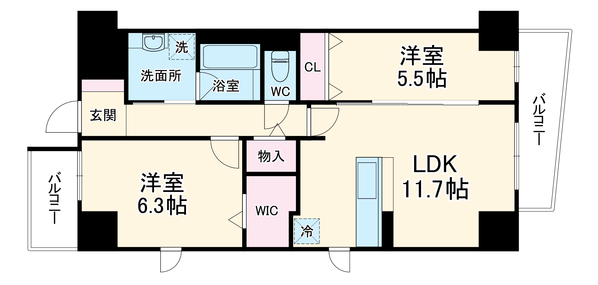 アトレ梅北の間取り
