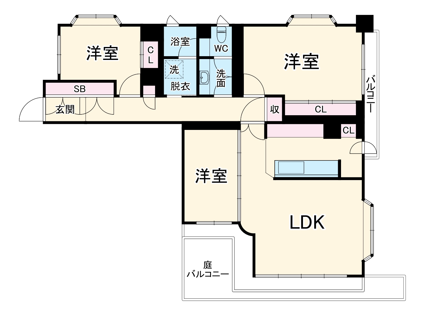 LUXE豊中の間取り