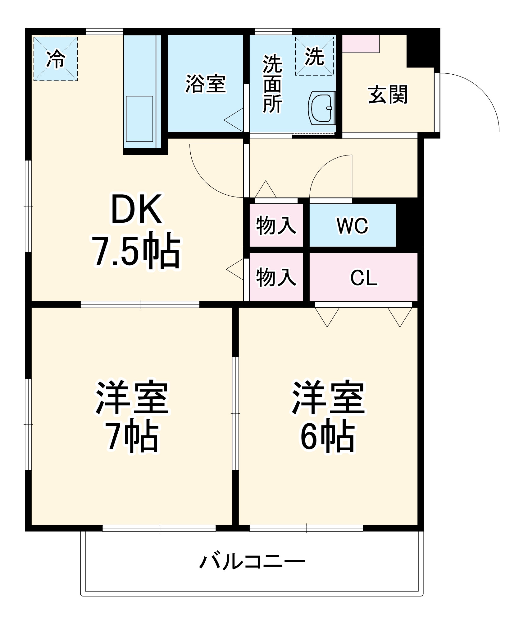オフリール滝の水の間取り