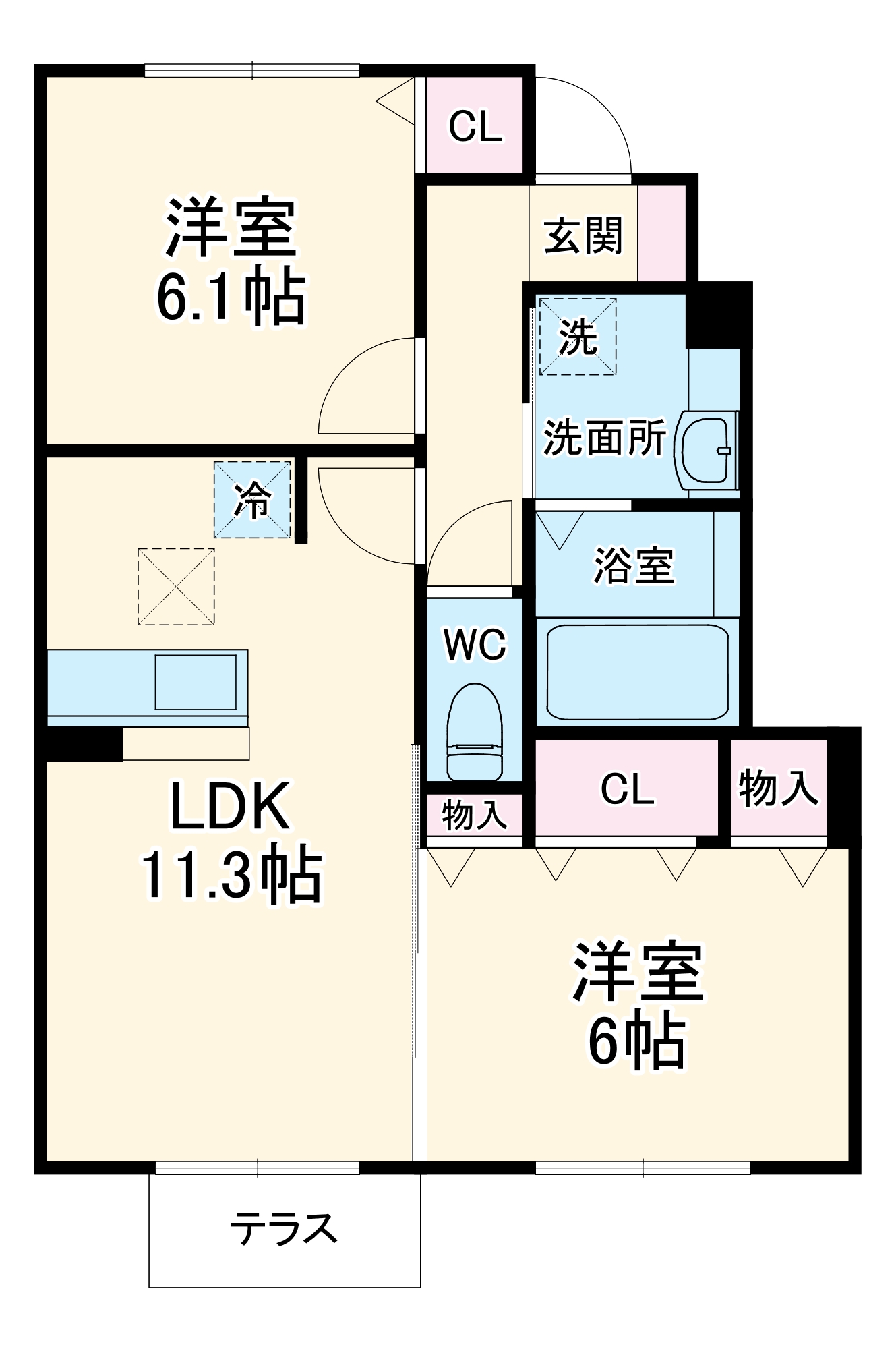 ALBA GLANDE Bの間取り