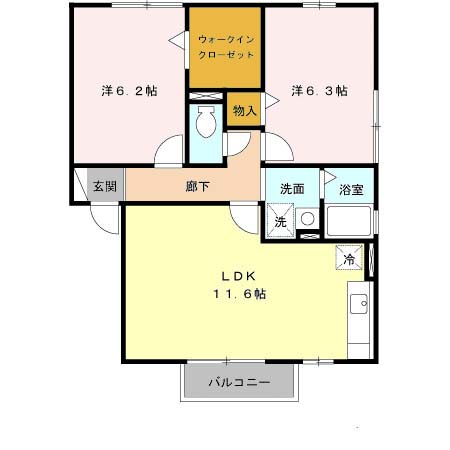 ウエストリヴァーⅡの間取り