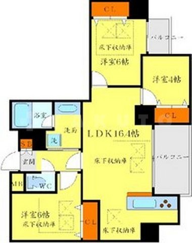 グランデージ池田栄本町の間取り