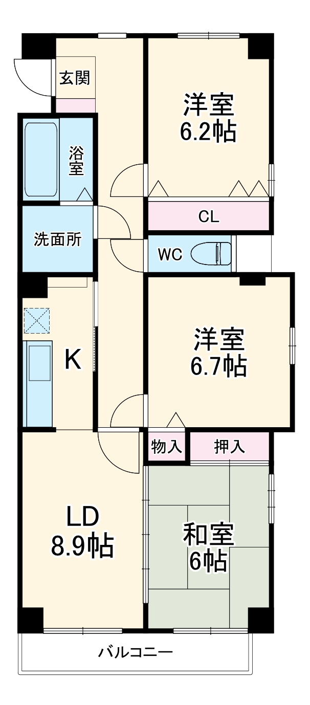 モナティス野並の間取り