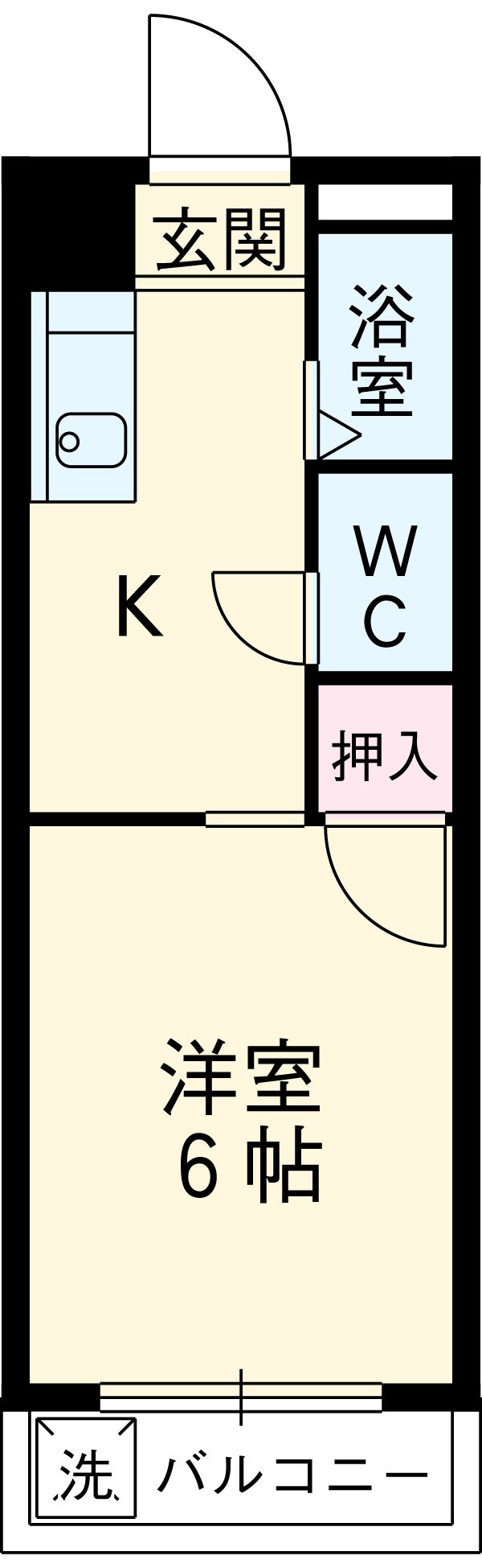フローラ大坪の間取り