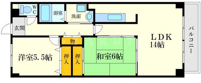 デイグラン千里の間取り