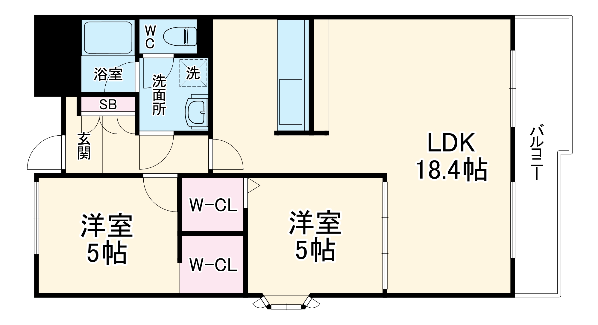 ハイツオークラⅡの間取り