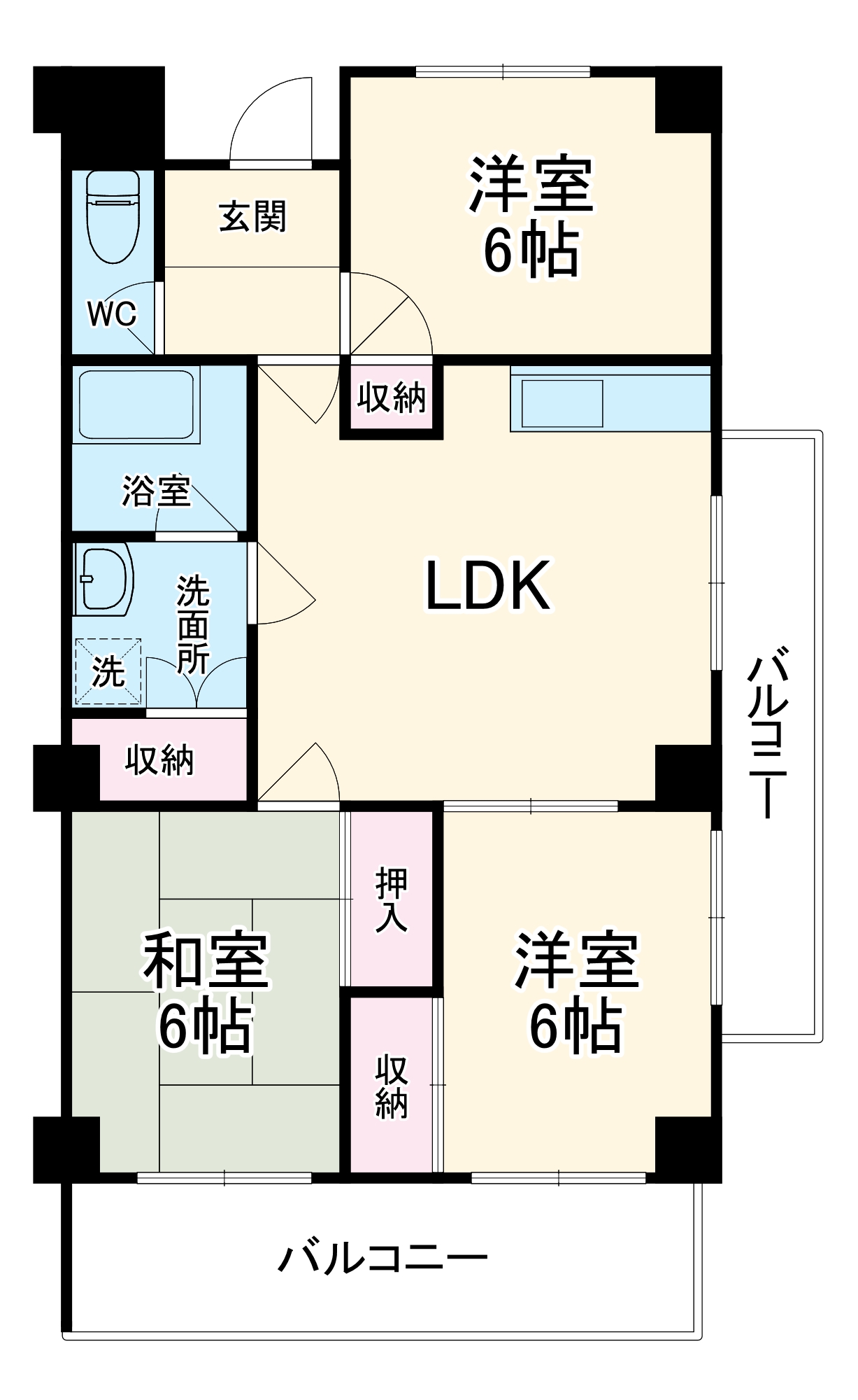 清涼ハイツの間取り