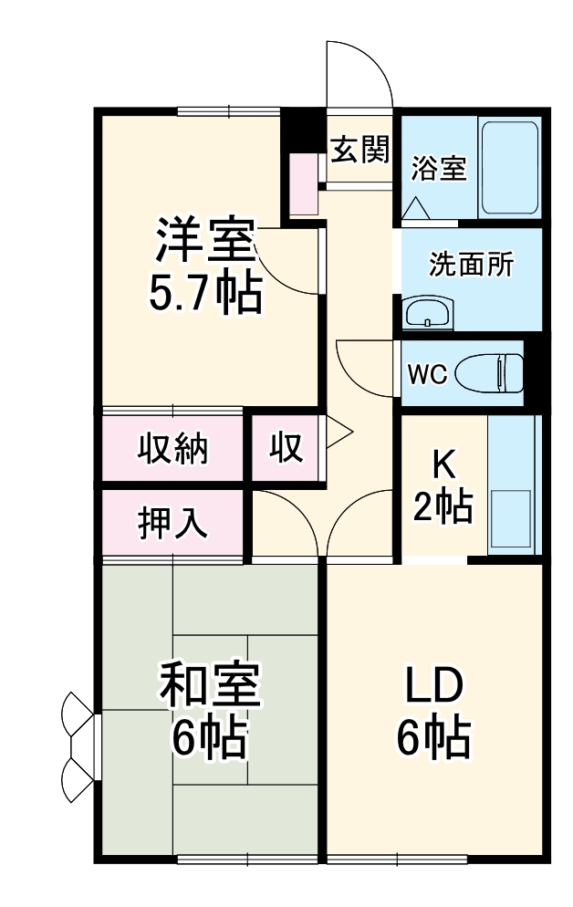 グリーンハイツ岸辺の間取り