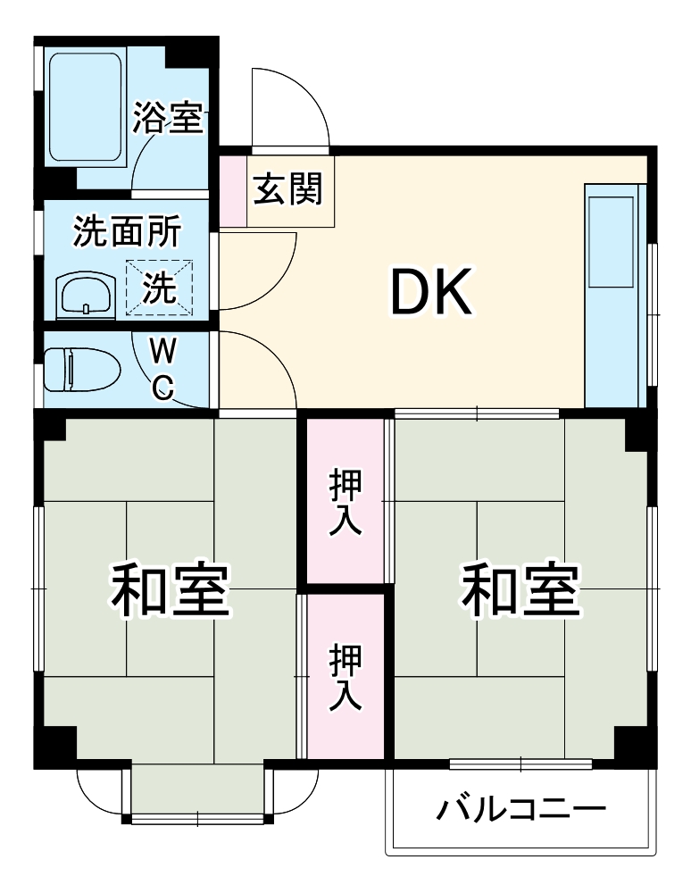 リンク五月が丘(旧 浜野マンション)の間取り