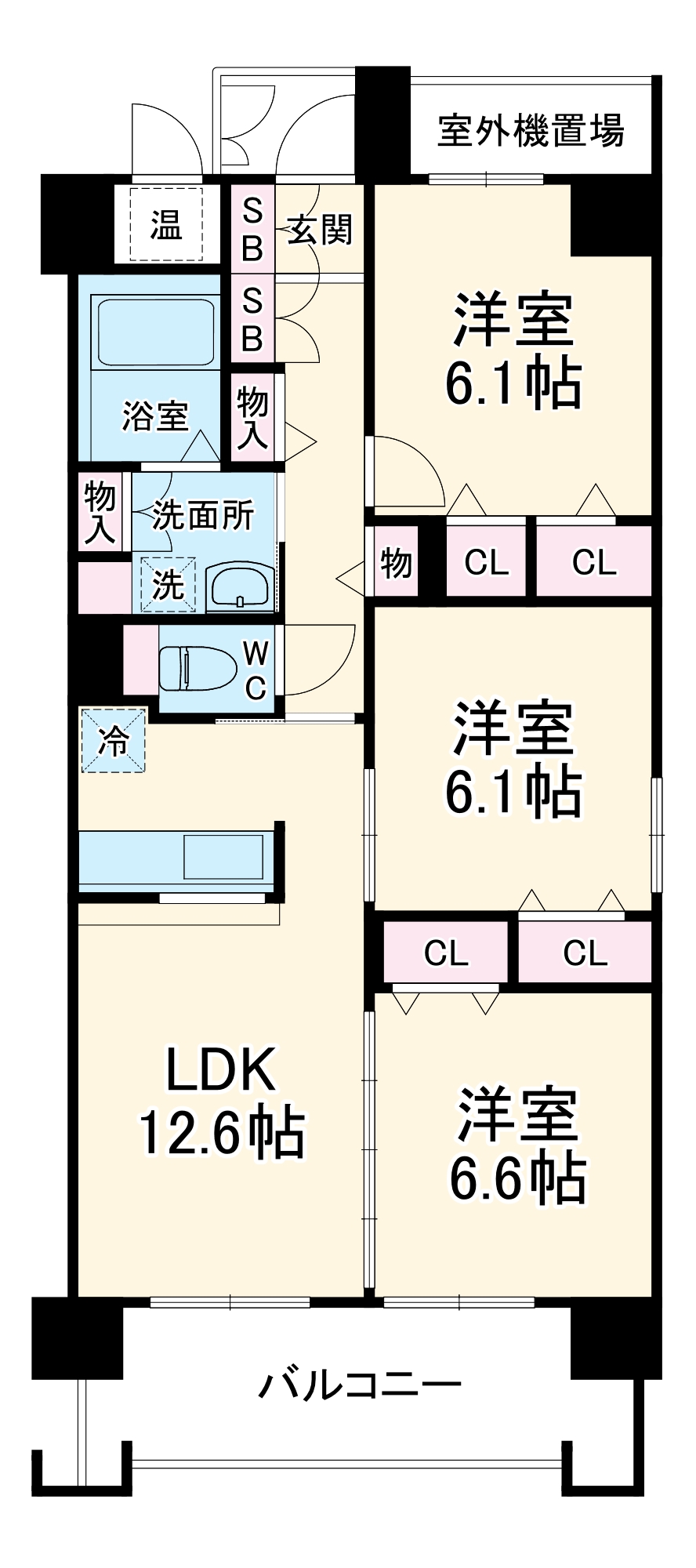 レシオ安堂寺の間取り