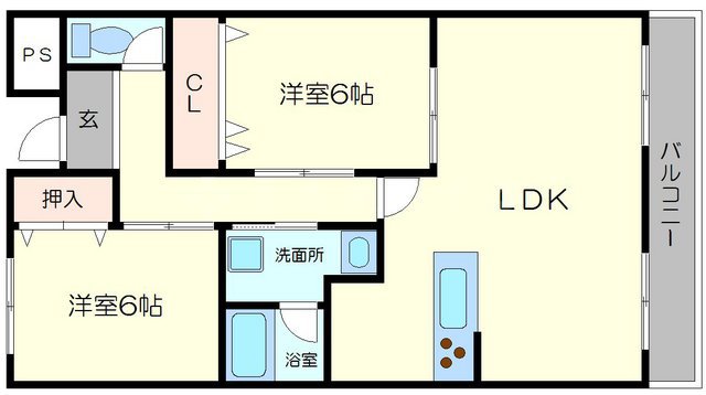 メロディーハイツ五月が丘の間取り