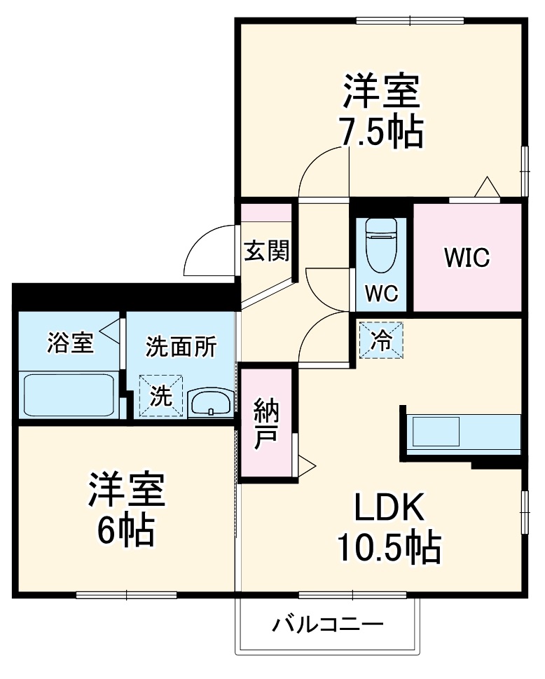 リビングタウン荒池Ｂの間取り