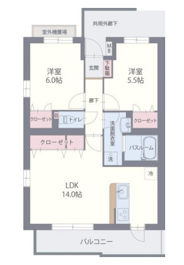 グリーンヒルズ EASTⅡの間取り