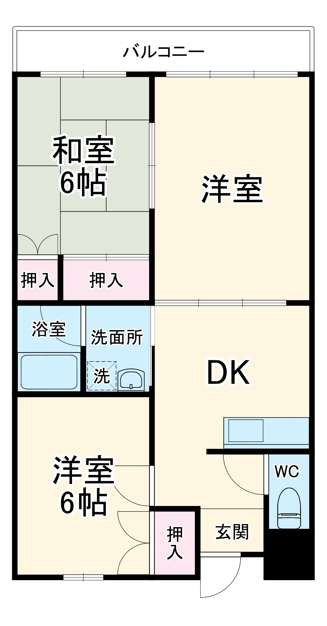 アビタシオン富士岡の間取り