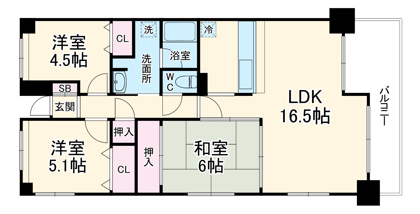 パークヒルズゼンボー大手前の間取り