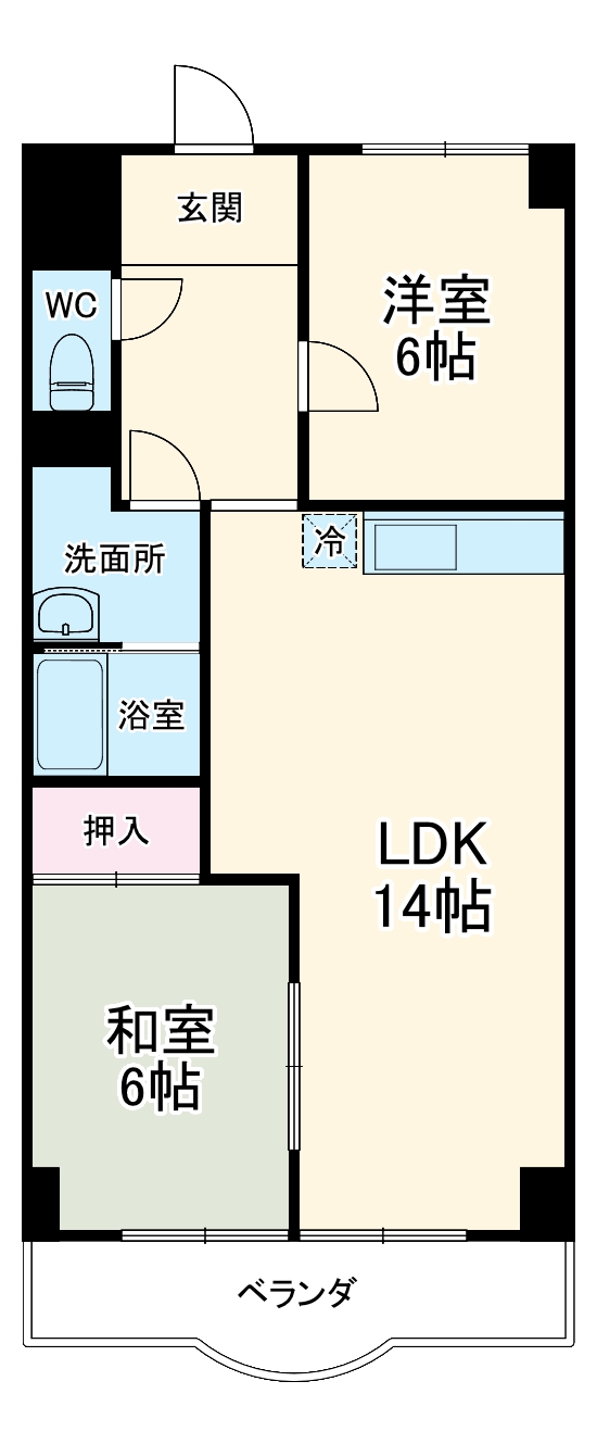 スカイハイツ塚本の間取り