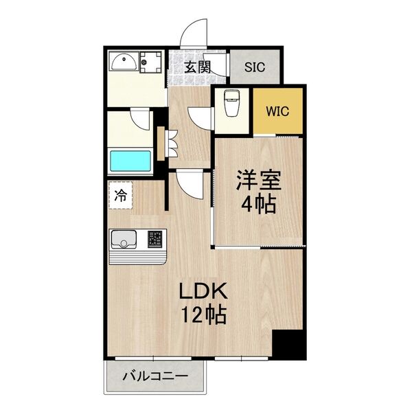 敷津西の完工年月(2022年2月)築の賃貸マンションの間取り