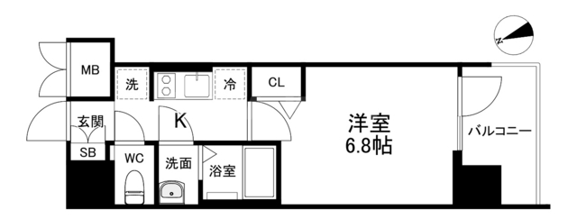 プレサンス大国町アドロッソの間取り