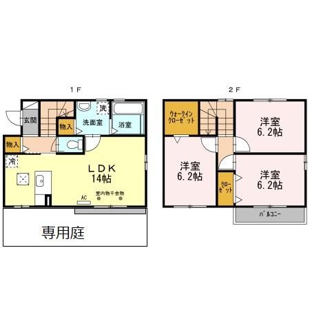 初生町貸家 Bの間取り