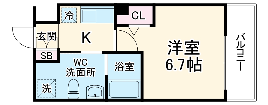 レジディア谷町の間取り