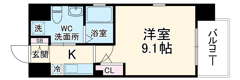 レジディア谷町の間取り